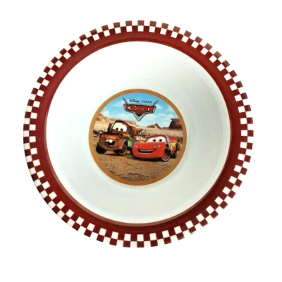 Disney Pixar Cars Niño Melamina Cereal Cuenco Aligerador McQueen y Mater Usado en Excelente Condición Foto 1 de 4