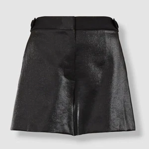 $250 Milly Womens Black Aria Glazed Poly Shorts Size 6 - Picture 1 of 3