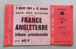 C1 RUGBY Ticket Ticket FRANKREICH ENGLAND Parc Princes 3. MÄRZ 1984 Fünf Nationen - Bild 1 von 2