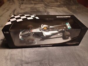 Minichamps 1:18 Lewis Hamilton Mercedes W08 F1 2017 World Champion 186170044 NEW