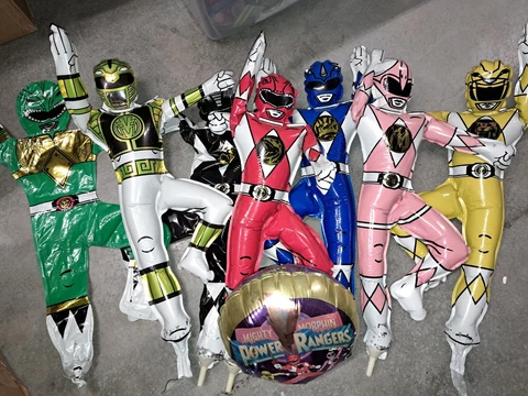 Mighty Morphin Power Rangers 1995 Lot 8 Vintage 18" Balloons Balloon VERY RARE Cover