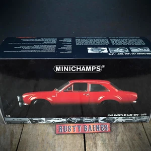 Minichamps 1/18 Ford Escort Mk1 RS1600 AVO, Red, Boxed - Picture 1 of 9