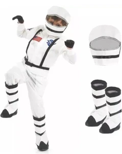Kids Astronaut Costume Boys & Girls Space Suit Spaceman Outfit Halloween Large - Picture 1 of 4