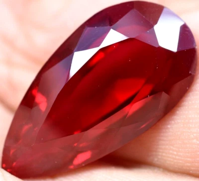 Natural 30.00 Ct Blood Red Ruby Mozambique GGL Certified Treated Gemstone - Image 1 of 4