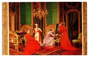 Cardinals painting by M Brunery in Haussner's Restaurant Baltimore MD Postcard - Imagen 1 de 2