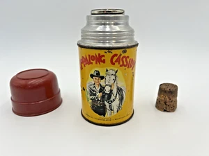 Vintage Hopalong cassidy lunch box Thermos with cork - Picture 1 of 11