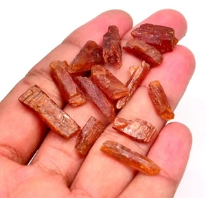 50 CT Natural Tanzania Orange Kyanite Crystals Specimen Rough- 15 To 20mm Size - Picture 1 of 5