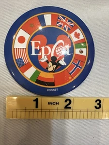 Disney World Showcase Flags Epcot Pin Button 3in - Picture 1 of 2