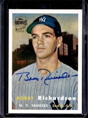 2001 Topps Archives Bobby Richardson Auto #TAA55 Yankees - Image 1 of 2
