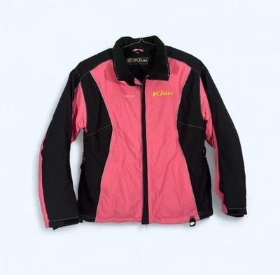 Abrigo para moto de nieve Klim Gore-Tex Thinsulate rosa con aislamiento cinta para mujer 2X Foto 1 de 4