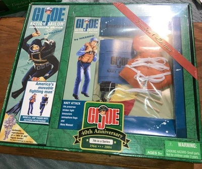 Hasbro G.I. Joe 12’’ Action Sailor Navy Attack 40th Anniversary 2004 NIB - Image 1 of 4