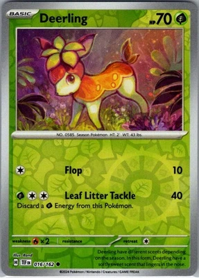 Deerling - 016/162 Reverse Holo Common SV05: Temporal Forces NM - Image 1 of 2