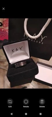 Alianza de boda Kay's para hombre tungsteno carbono 9,5 TOTALMENTE NUEVA Foto 1 de 3