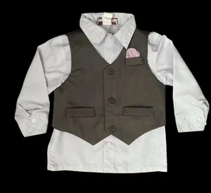 Shirt With Vest For Boys Size 4 - Picture 1 of 10