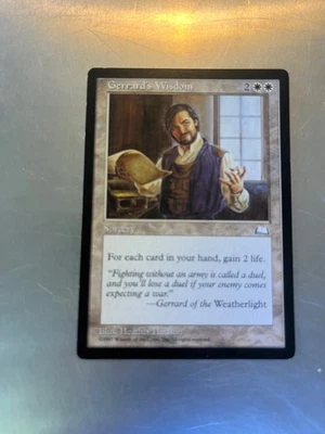 Gerrard's Wisdom Weatherlight Vintage Magic Cards LP FREE SHIPPING - Image 1 of 2
