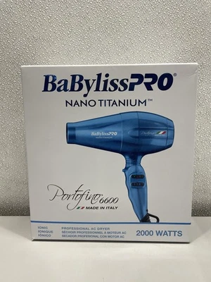 Babyliss Pro Nano Titanium Portofino 6600 secador CA profissional, azul - Imagem 1 de 4