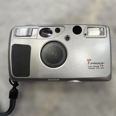 Cámara fotográfica compacta de 35 mm KYOCERA T PROOF Tessar 35 mm F3,5 probada desde Japón vintage Foto 1 de 4