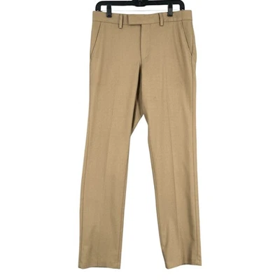 ASOS Tan Belt Loops Slant Pockets Zip Fly Slim Fit Dress Pants 30 x 30 - Image 1 of 4