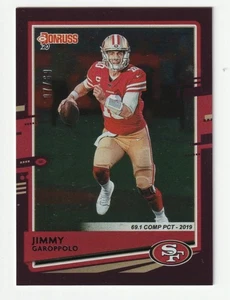 Jimmy Garoppolo 2020 Panini Donruss #10 Season Stat Line /69 - Bild 1 von 3