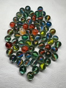 60+ Vintage Cat's Eye Glass Marbles - Picture 1 of 6