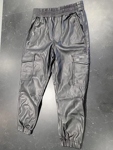Gap Kid Faux Leather Jogher Cargo Pant Size M Elastic Waist NWT - Picture 1 of 3