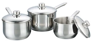 3 teiliges Edelstahl Kochtopfset 16/18/20 cm - Induktionsboden - Bild 1 von 1