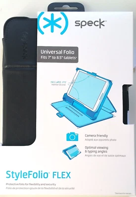 Speck StyleFolio FLEX Case Universal Folio for 7- 8.5" Tablets Black NEW OEM - Image 1 of 4