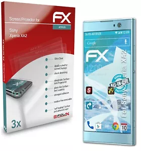 atFoliX 3x Screen Protector for Sony Xperia XA2 Protective Film clear&flexible - Picture 1 of 6