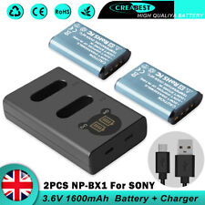 2× 3.6V NP-BX1 Battery & Charger For Sony Cyber-shot DSC-RX100 HDR-CX405 GWP88VE
