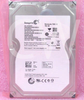 ST3750528AS Seagate BARRACUDA 750GB 7200RPM 3Gbps 3.5" SATA HDD Hard Drive - Image 1 of 2