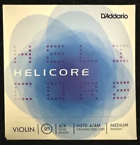 D'Addario Helicore 4/4 VIOLIN STRING SET (H310 4/4M) Stranded Steel Core - Picture 1 of 2