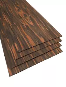 2mm Makassar Bois D'Ébène SaRaiFo Placage Scié 3x 125x20-21cm - Bild 1 von 6