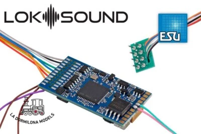 ESU 58410 LokSound 5 DCC / MM / SX / M4  DECODER DE SONIDO NEM652 8 PINS - Immagine 1 di 2