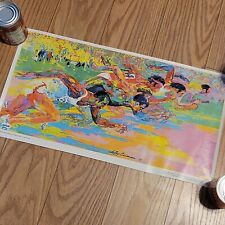 Vintage 1976 Montreal Olympic Track Field LeRoy Neiman Burger King Poster 14x23"