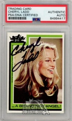 Cheryl Ladd 1977 Charlie's Angels Autograph Card #211 PSA/DNA - Image 1 of 2