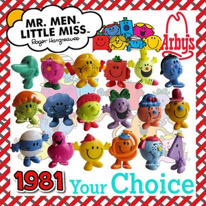 Arby's 1981 MR. MEN & LITTLE MISS Roger Hargreaves PVC Figur IHRE Spielzeug WAHL - Bild 1 von 30