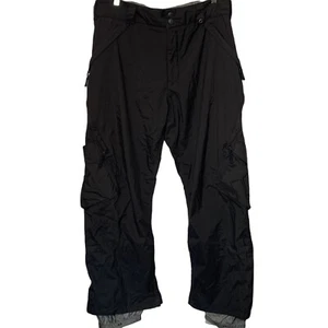 Burton Ski/Snowboarding Pants Womens Black Nylon Sz L Adjustable Waist Lined EUC - Picture 1 of 12