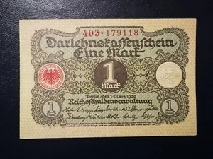 ALLEMAGNE / GERMANY Reichsschuldenverwaltung 1 Mark 1920 pick58 NEUF - Imagen 1 de 2