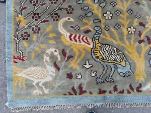9x12 NEW WOOL ORIENTAL RUG HANDMADE HAND-KNOTTED brown blue traditional colorful - Picture 1 of 16