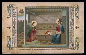 antica cartolina RELIGIOSA-MADONNA ANNUNCIATA DI FIRENZE - Picture 1 of 1