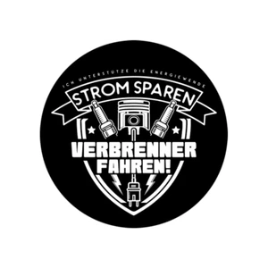 Strom sparen Verbrenner fahren Aufkleber Sticker Auto Magnet Vinyl wetterfest - Picture 1 of 1