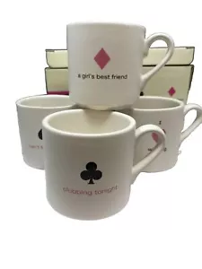Hallmark Tazze Caffè Tazze Cuori Diamanti Picche Set Tazze Card Night - Foto 1 di 12