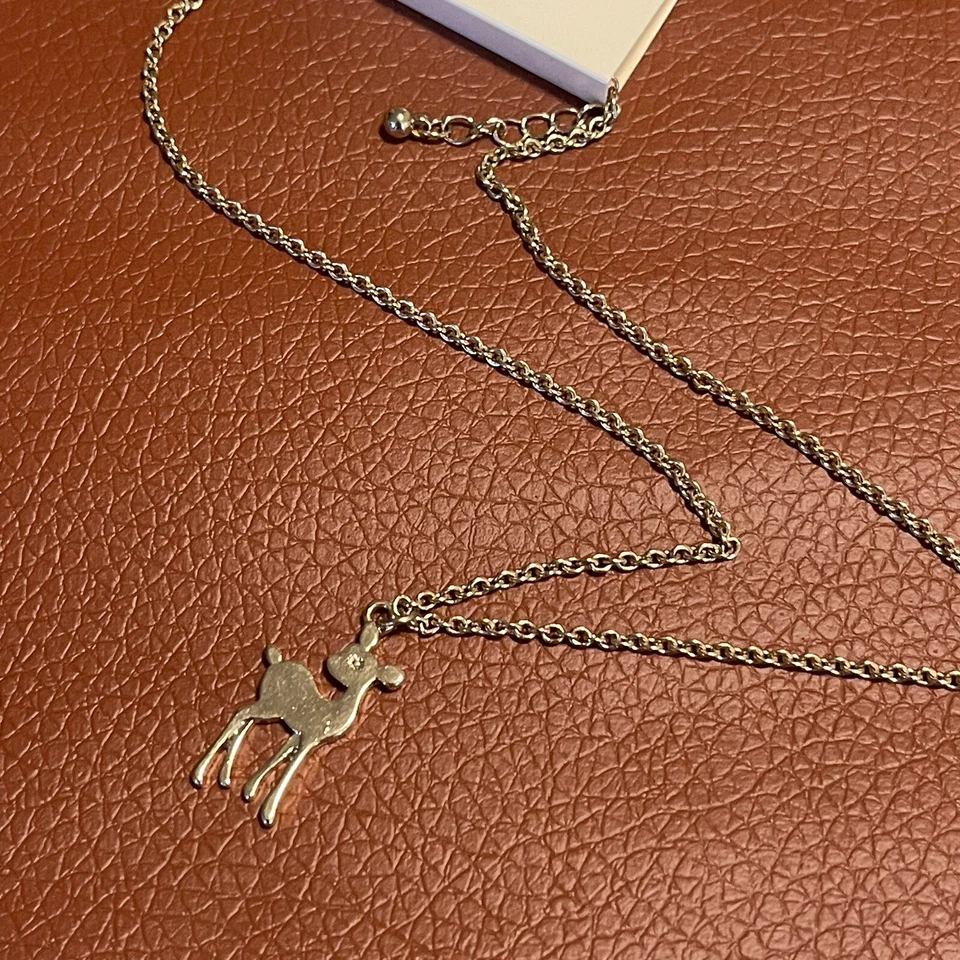 Collar Forever 21 Ciervo Colgante Tono Dorado Ajustable Nuevo Con Etiquetas Foto 1 de 4