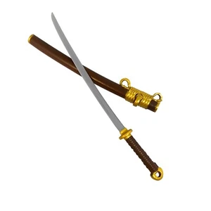  Brown Plastic Toy Katana Sword with Removable Sheath for 6-8 Inch Action Figure - Picture 1 of 3