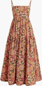 Neu mit Etikett J. Crew mehrfarbiges Maxikleid mit Rückkrawatte Baumwolle 0 - Bild 1 von 5