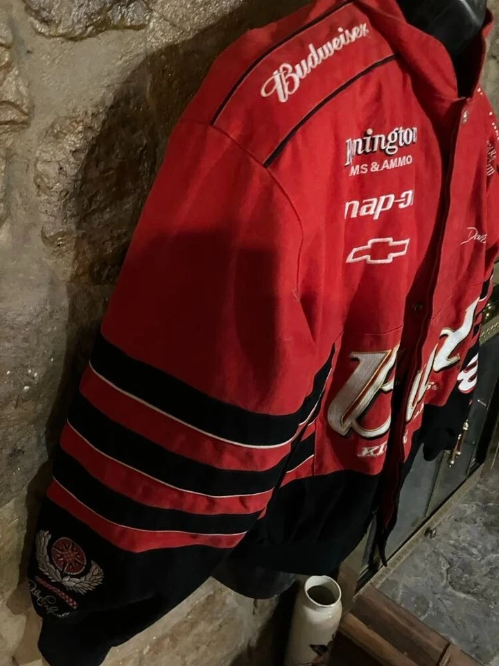 Chaqueta De Colección NASCAR Jeff Hamilton Dale Earnhardt Jr Budweiser Racing Talla L Foto 1 de 4