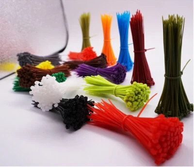 100 x Nylon Cable Ties Tie Extra Strong Premium Zip Ties Wrap Various Color Size - Image 1 of 4