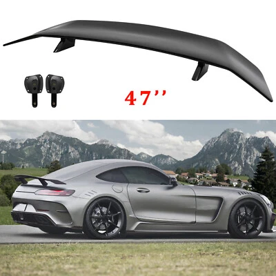 Глянцевый черный 47-дюймовый задний спойлер на багажник гоночное крыло GT для Mercedes-Benz AMG GT C190 - Изображение 1 из 4