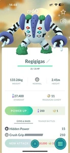 Pokémon Shiny Regigigas LeveI 1 - Trade 0r P T C - GO Read Description - Afbeelding 1 van 1