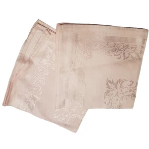 2 rosa Brokat Servietten Floral Blumen Dinner Tuch - Bild 1 von 5